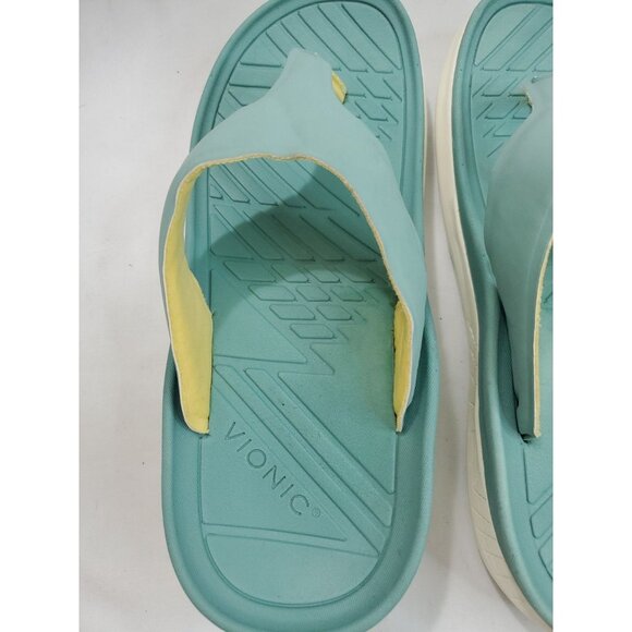 Vionic Restore Recovery Flip Flop Sandal Size Womens 12 - Mens 10.5 Blue White - Picture 8 of 9